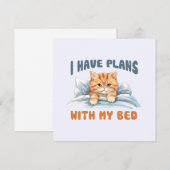 Ik heb plannen met mijn bed - Gezellige Oranje kat (Voorkant / Achterkant)