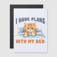 Ik heb plannen met mijn bed - Gezellige Oranje kat
