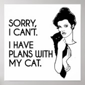 Ik heb plannen met mijn kat poster (Voorkant)