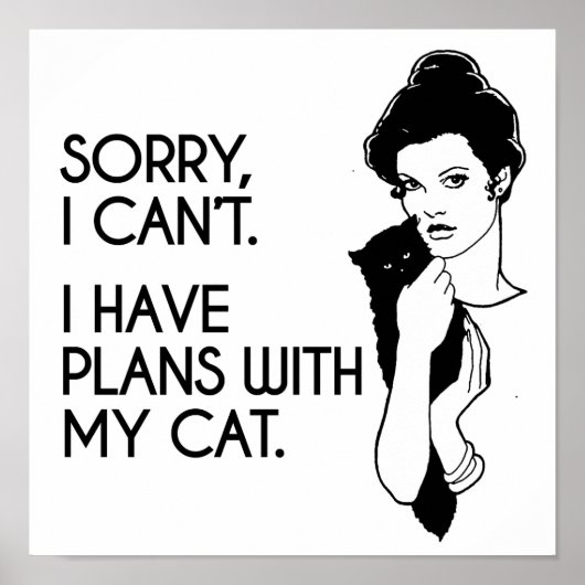 Ik heb plannen met mijn kat poster (Voorkant)