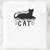 Ik heb plannen met mijn kat rechthoekige sticker (Tas)