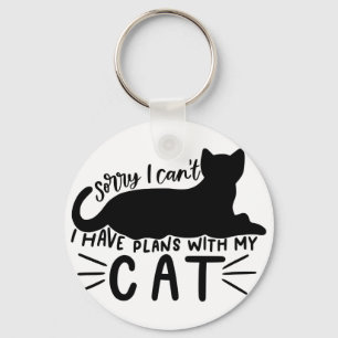 Ik heb plannen met mijn kat sleutelhanger