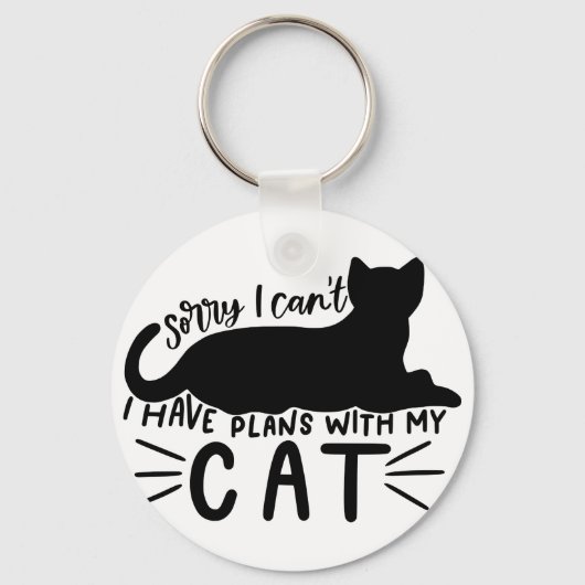 Ik heb plannen met mijn kat sleutelhanger (Voorkant)