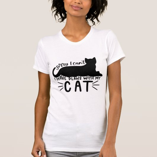 Ik heb plannen met mijn kat t-shirt (Voorkant)