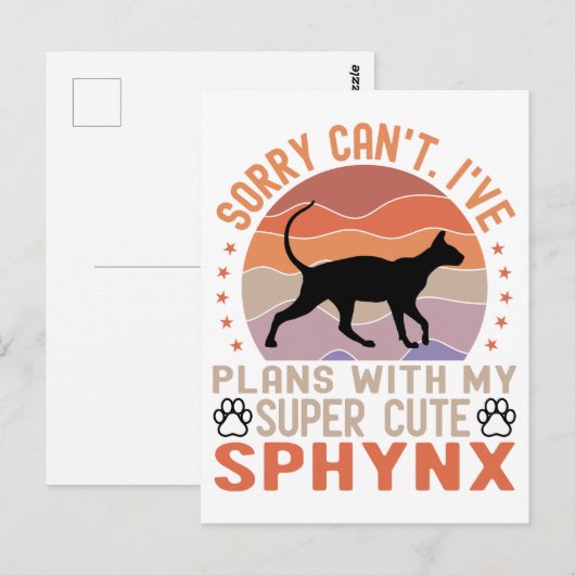 Ik heb plannen met mijn Sphynx kat Briefkaart (Voorkant / Achterkant)