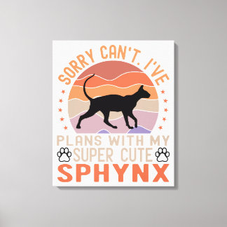 Ik heb plannen met mijn Sphynx kat Canvas Afdruk