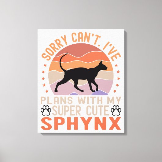 Ik heb plannen met mijn Sphynx kat Canvas Afdruk (Voorkant)