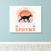 Ik heb plannen met mijn Sphynx kat Canvas Afdruk (Insitu (Houten vloer))