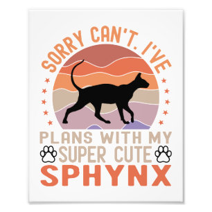 Ik heb plannen met mijn Sphynx kat Foto Afdruk