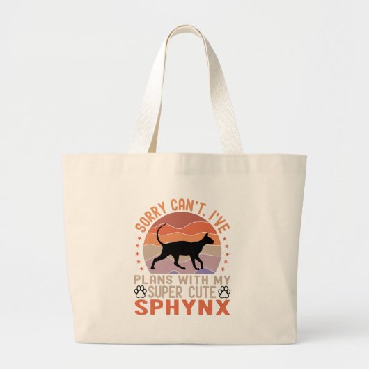 Ik heb plannen met mijn Sphynx kat Grote Tote Bag (Voorkant)