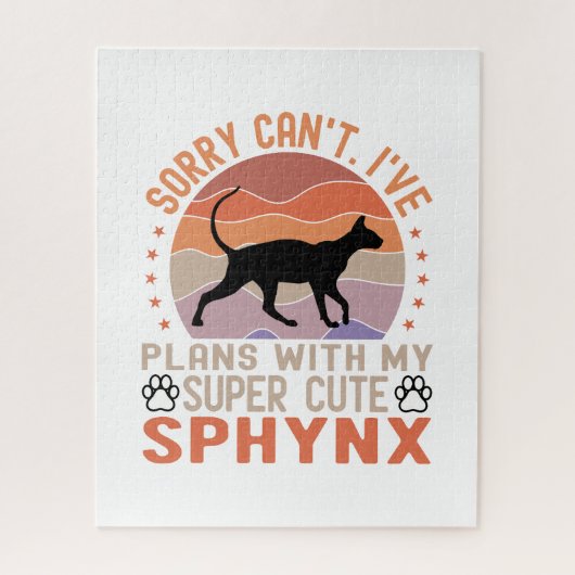 Ik heb plannen met mijn Sphynx kat Legpuzzel (Verticaal)