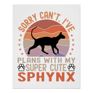 Ik heb plannen met mijn Sphynx kat Perfect Poster