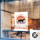 Ik heb plannen met mijn Sphynx kat Raamsticker (Cafe Raam)