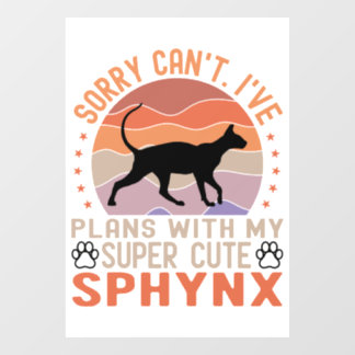 Ik heb plannen met mijn Sphynx kat Raamsticker