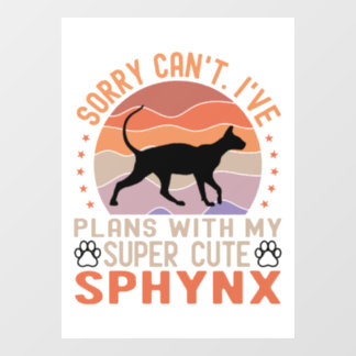 Ik heb plannen met mijn Sphynx kat Raamsticker