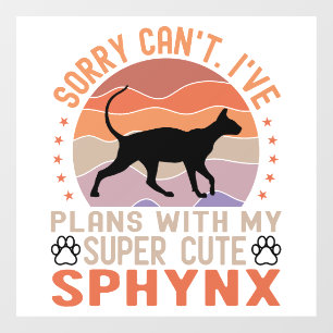 Ik heb plannen met mijn Sphynx kat Raamsticker