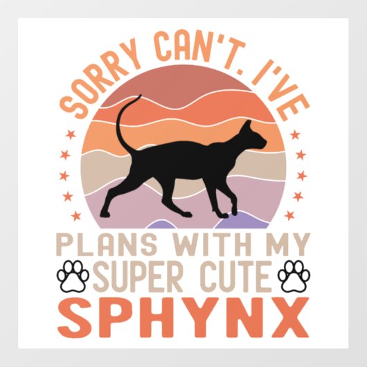 Ik heb plannen met mijn Sphynx kat Raamsticker (Vel)