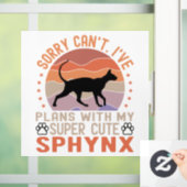 Ik heb plannen met mijn Sphynx kat Raamsticker (Huis)