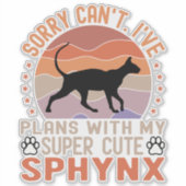 Ik heb plannen met mijn Sphynx kat Sticker (Voorkant)