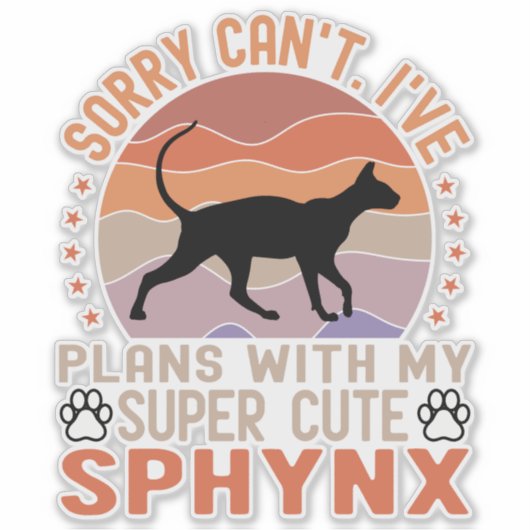 Ik heb plannen met mijn Sphynx kat Sticker (Voorkant)