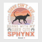 Ik heb plannen met mijn Sphynx kat Sticker (Vel)