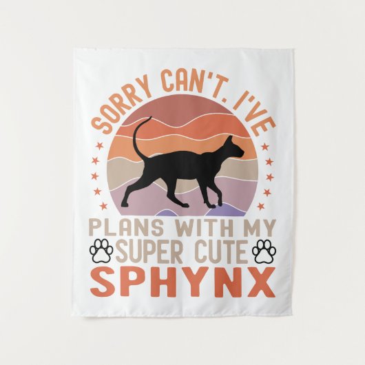 Ik heb plannen met mijn Sphynx kat Wandkleed (Voorkant)