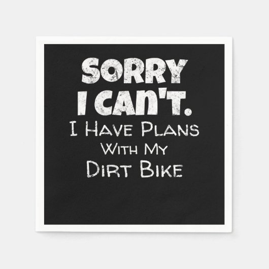 Ik heb plannen met mijn vuile bike Gift Servet (Voorkant)