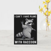 Ik heb plannen met wasbeer Mannen vrouwen Kind Fun Kaart (Gele Bloem)