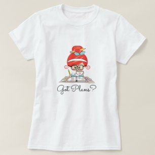 Ik heb plannen voor Planner Girl Redhead T-shirt