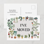 Ik heb Plant Moving Announcement Briefkaart verpla (Voorkant / Achterkant)