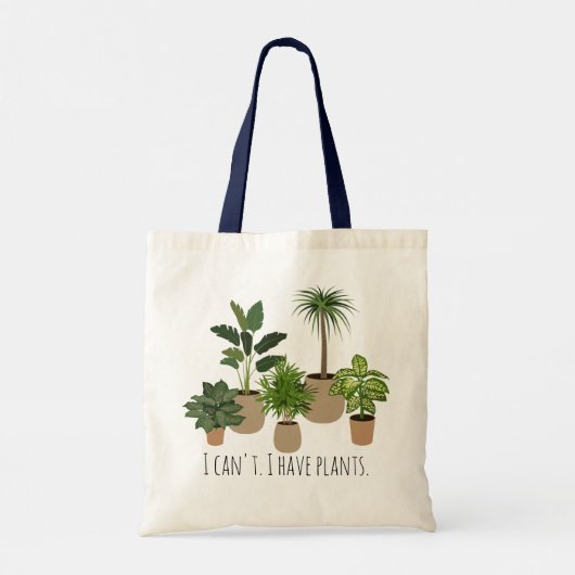 Ik heb Planten Funny Planten Lover Canvas tas (Achterkant)