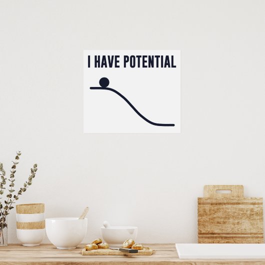 Ik heb potentiële energie poster (Keuken)
