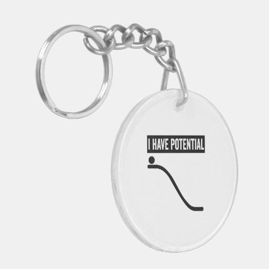 Ik heb potentiële energie sleutelhanger (Voorkant Links)