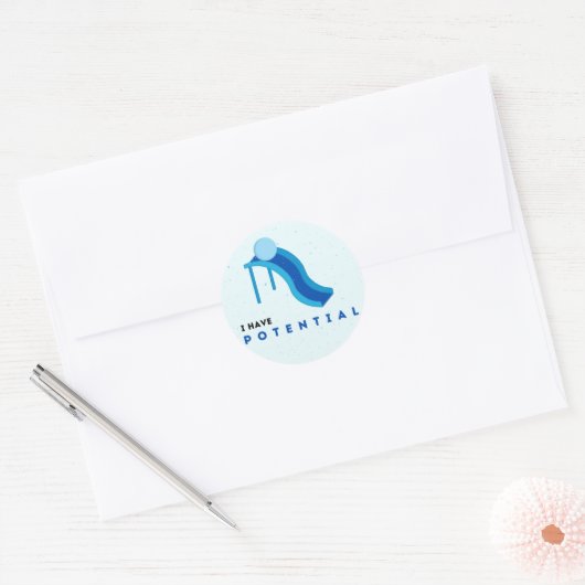 'Ik heb potentiële' Stickers (Envelop)