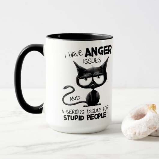 Ik Heb Problemen Met Mijn Woede Grappig Categorie  Mok (Met donut)