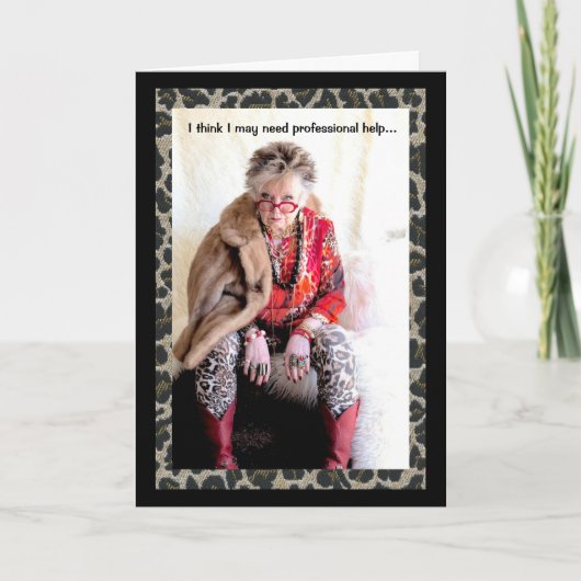 Ik heb professionele hulp nodig, humoristische kaa kaart (Voorkant)