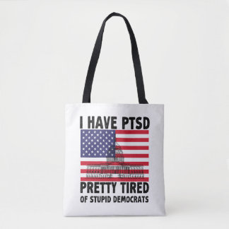 Ik heb PTSS  genoeg van domme Democraten geschenk Tote Bag