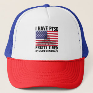 Ik heb PTSS genoeg van domme Democraten geschenk Trucker Pet