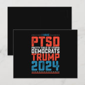 Ik heb PTSS  moe van de Democraten Trump 2024 Briefkaart (Voorkant / Achterkant)