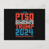 Ik heb PTSS  moe van de Democraten Trump 2024 Briefkaart (Voorkant)