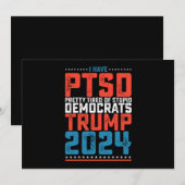 Ik heb PTSS  moe van de Democraten Trump 2024 Kaart (Voorkant / Achterkant)