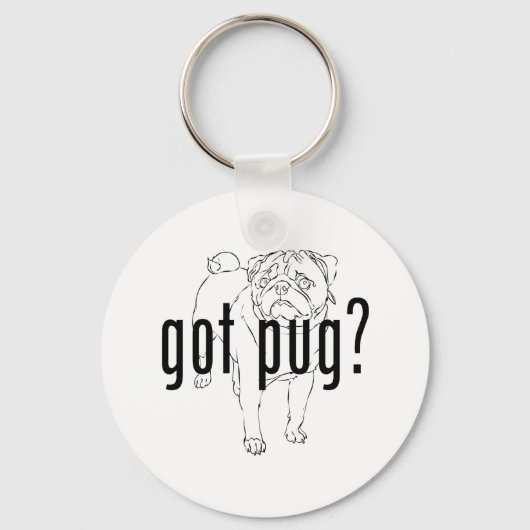 Ik heb Pug Sleutelhanger (Voorkant)
