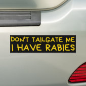 Ik heb rabiës. bumpersticker (Op auto)