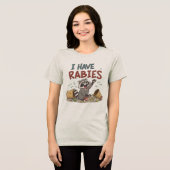 Ik heb rabiës wasbeer Humor Tri-Blend Shirt (Voorkant volledig)