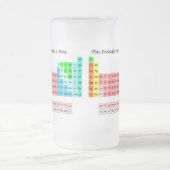 Ik heb regelmatig een bier nodig - Periodic Table Matglas Bierpul (Center)