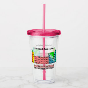 Ik heb regelmatig een Drink nodig - periodiek syst Acryl Drinkbeker