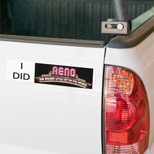 Ik heb Reno-bumersticker Bumpersticker (Op Truck)