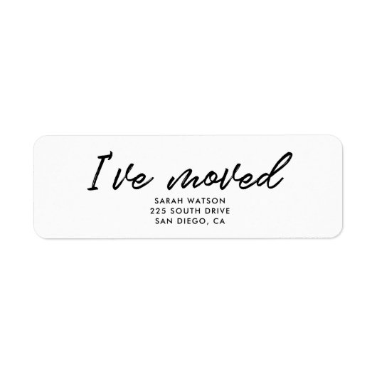 Ik heb retouradres verplaatst etiket (Voorkant)