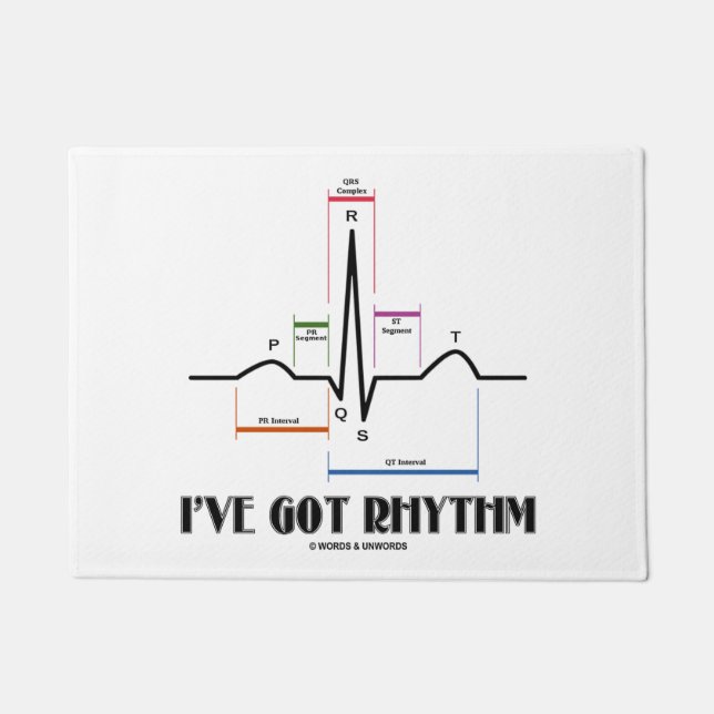 Ik heb Rhythm ECG ECG Electrocardiogram Deurmat (Voorkant)