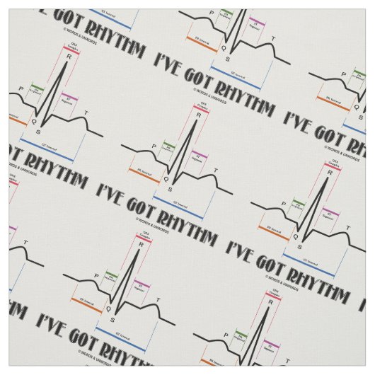 Ik heb Rhythm ECG ECG Electrocardiogram Stof (Swatch)